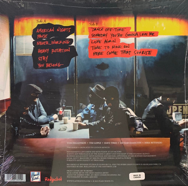 Plain White T's : American Nights (LP, Album, Ltd, RE, Pin)
