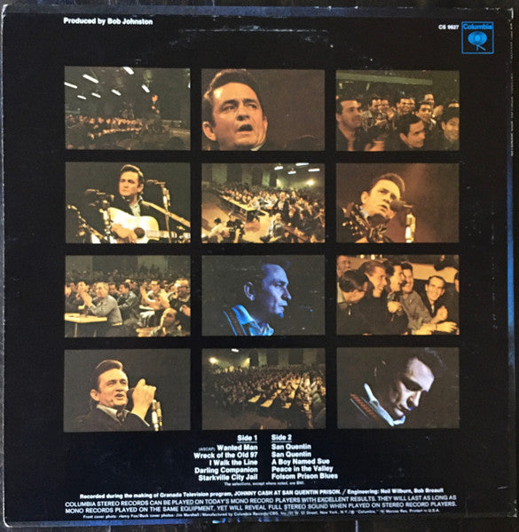 Johnny Cash : Johnny Cash At San Quentin (LP, Album, RE)