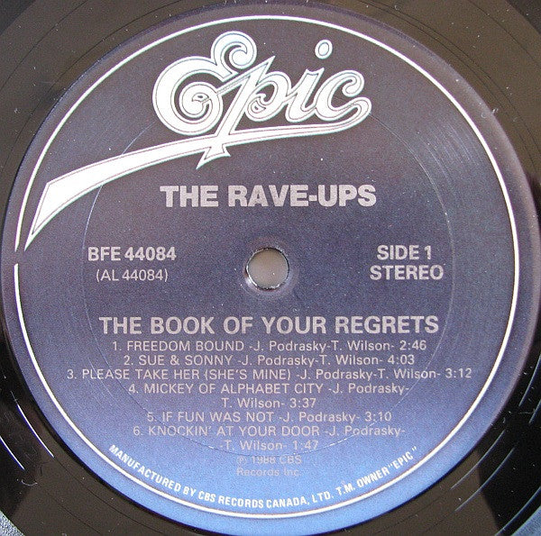 The Rave-Ups : The Book Of Your Regrets (LP, Album)