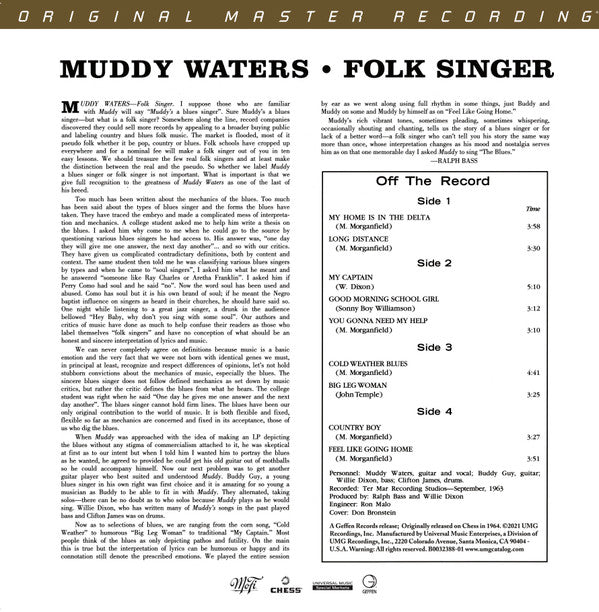 Muddy Waters : Folk Singer (2x12", Album, RE, RM, 180 + Box, Ltd, Num)