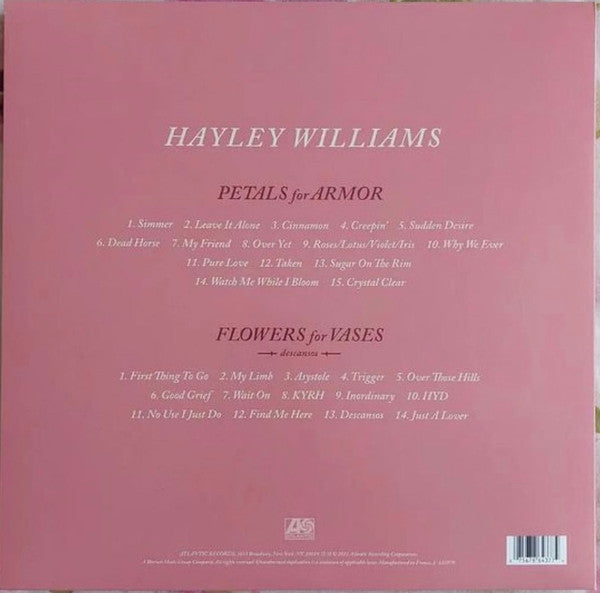 Hayley Williams : Flowers For Vases & Petals For Armor (LP, Cle + LP, S/Sided, Etch, Cle + LP, Oli + Comp,)