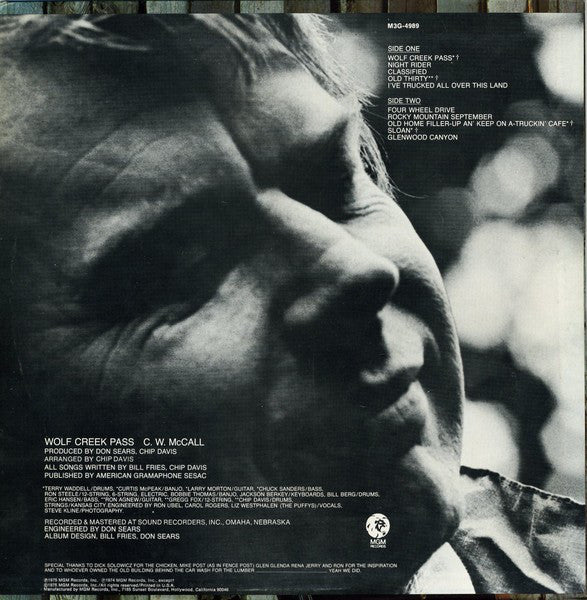 C.W. McCall : Wolf Creek Pass (LP, Album, Wad)