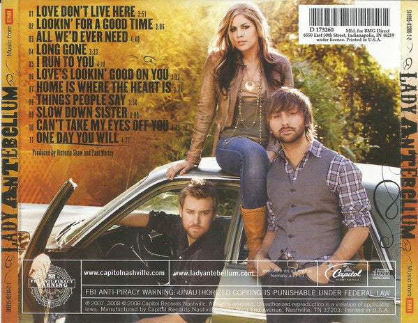 Lady Antebellum : Lady Antebellum (CD, Album, Club)