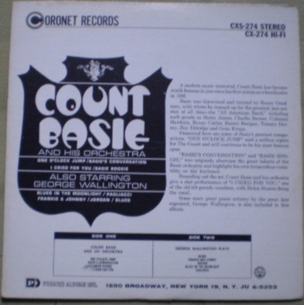 Count Basie Orchestra Also Starring George Wallington : Count Basie (LP, Comp)
