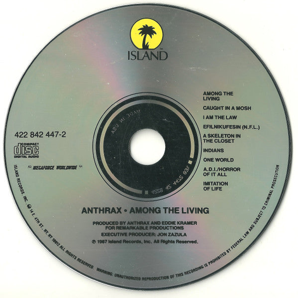 Anthrax : Among The Living (CD, Album, RE, RP)