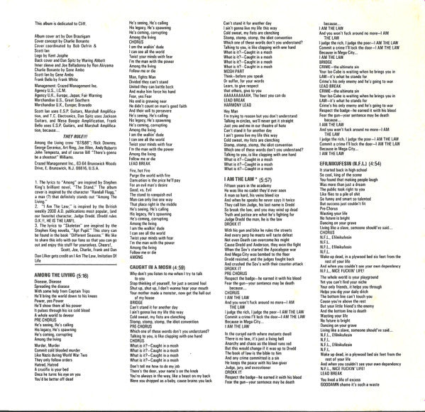 Anthrax : Among The Living (CD, Album, RE, RP)