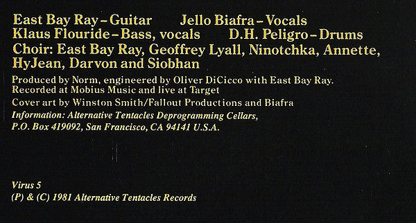 Dead Kennedys : In God We Trust, Inc. (12", EP, RE, Mon)