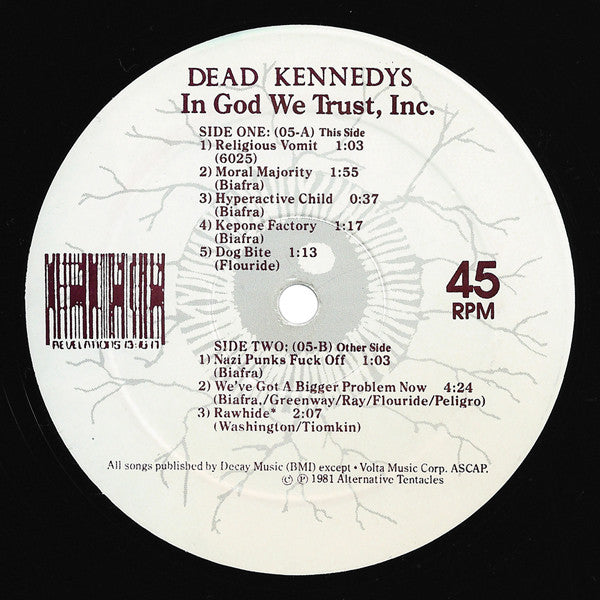 Dead Kennedys : In God We Trust, Inc. (12", EP, RE, Mon)