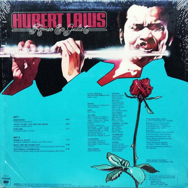 Hubert Laws : Romeo & Juliet (LP, Album)