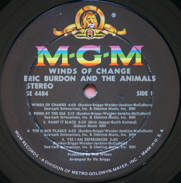 Eric Burdon & The Animals : Winds Of Change (LP, Album, Gat)