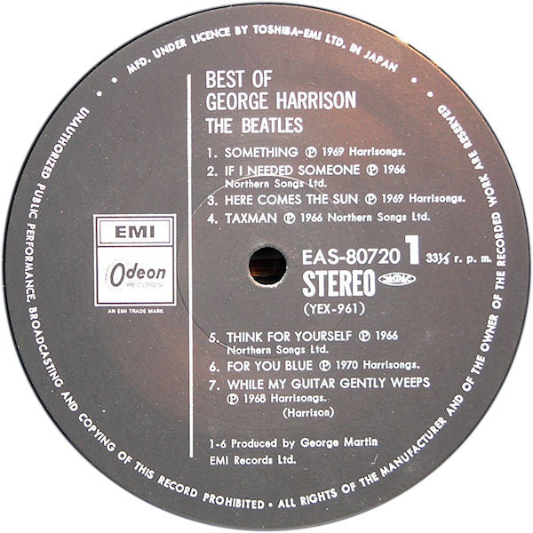 George Harrison : The Best Of George Harrison (LP, Comp)