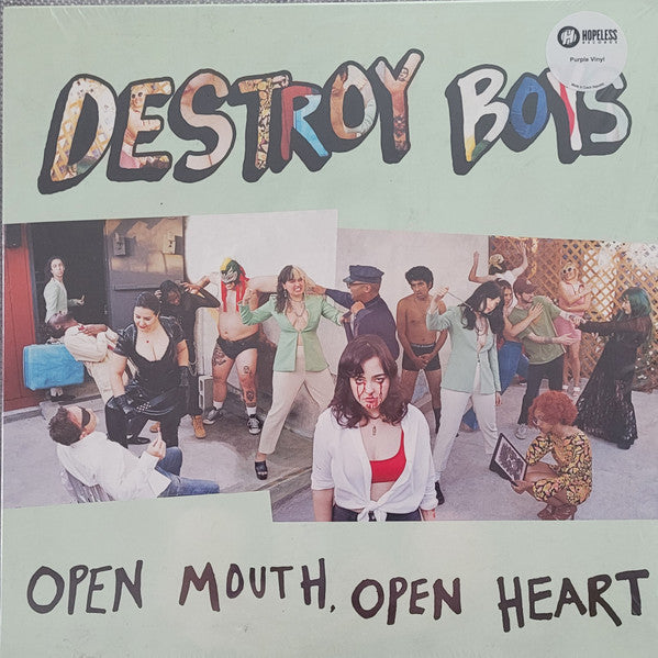 Destroy Boys : Open Mouth, Open Heart (LP, Album, Ltd, RE, Pur)