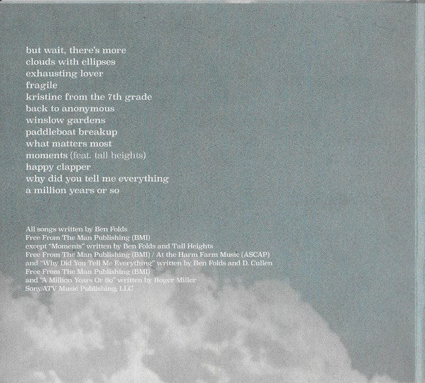 Ben Folds : What Matters Most (CD, Album, Dlx, Ltd, Aut)