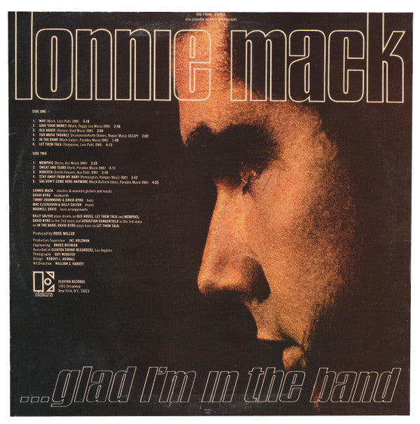 Lonnie Mack : Glad I'm In The Band (LP, Album)