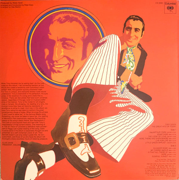 Tony Bennett : Tony Sings The Great Hits Of Today (LP, Album, RE)