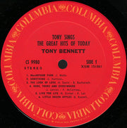 Tony Bennett : Tony Sings The Great Hits Of Today (LP, Album, RE)