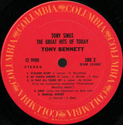 Tony Bennett : Tony Sings The Great Hits Of Today (LP, Album, RE)