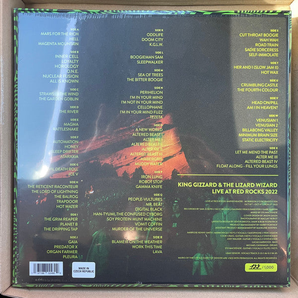 King Gizzard And The Lizard Wizard : Live At Red Rocks 2022 (12xLP, Ltd, Num, Neo)