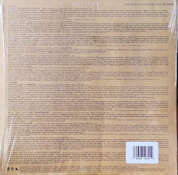Carole King : Tapestry (LP, Album, RE, Gat)
