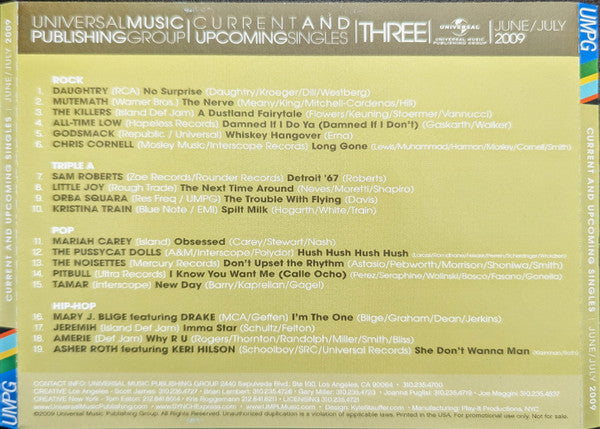 Various : Current And Upcoming Singles 3 June/July 2009 (CD, Promo)