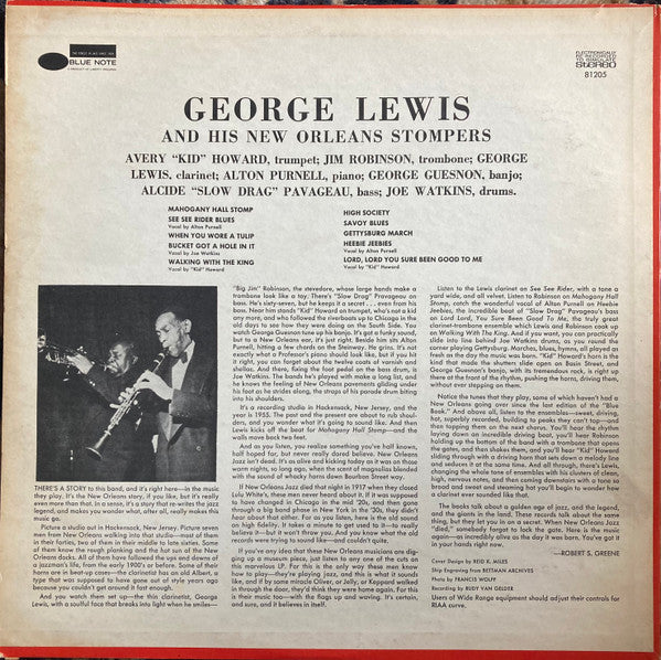 George Lewis And His New Orleans Stompers : George Lewis And His New Orleans Stompers (Volume 1) (LP, RE)