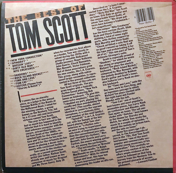 Tom Scott : The Best Of Tom Scott (LP, Comp, Ter)