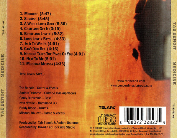 Tab Benoit : Medicine (CD, Album)