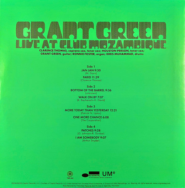 Grant Green : Live At Club Mozambique (2xLP, Album, Mono, Ltd, RE, RM, 180)