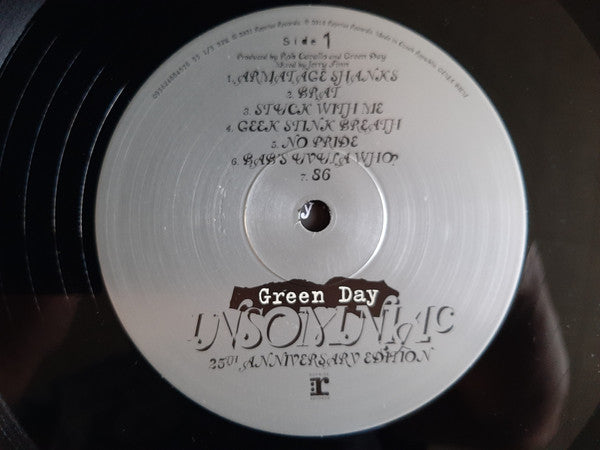 Green Day : Insomniac (LP, Album, RE + LP, S/Sided, Etch + Dlx, Ltd, 25t)