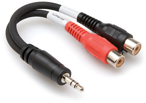 Hosa Stereo Breakout 3.5 MM TRS to Dual Rcaf