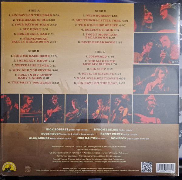 The Flying Burrito Bros : Live In Amsterdam 1972 (2xLP, Album, RSD, Dlx, RE)