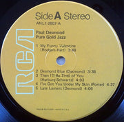 Paul Desmond : Pure Gold Jazz (LP, Album, RE)