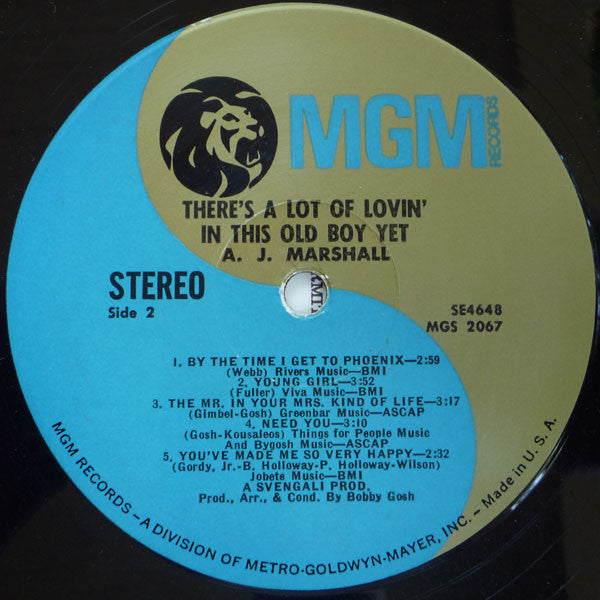 A.J. Marshall : There's A Lot Of Lovin' In This Old Boy Yet (LP)