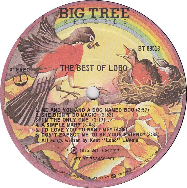 Lobo (3) : The Best Of Lobo (LP, Comp, RP, PR )