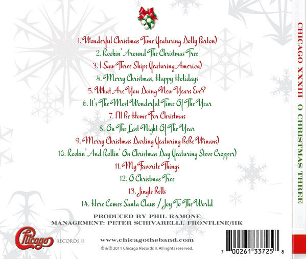 Chicago (2) : Chicago XXXIII - O Christmas Three (CD, Album)