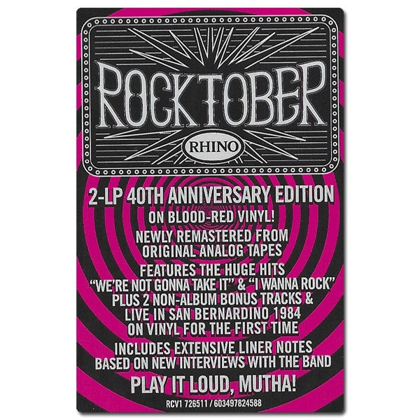 Twisted Sister : Stay Hungry (40th Anniversary Edition) (2xLP, Album, Blo)