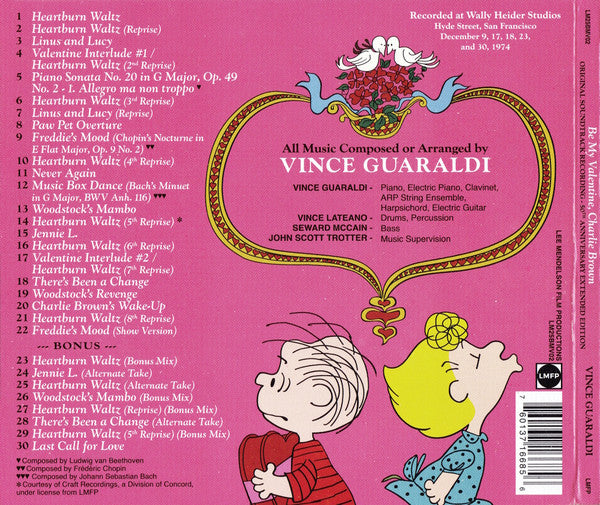 Vince Guaraldi : Be My Valentine, Charlie Brown (Original Soundtrack Recording) (CD, Album, 50t)
