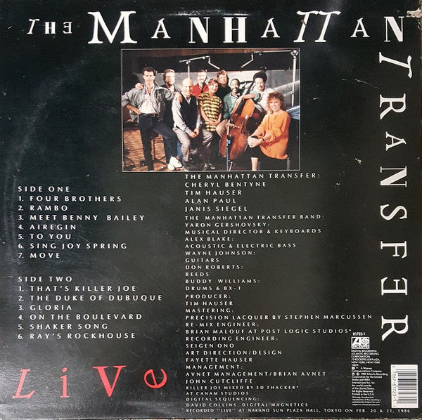 The Manhattan Transfer : Live (LP, Album, SP )