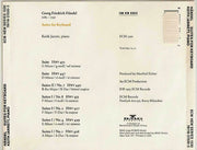 Händel* - Keith Jarrett : Suites For Keyboard (CD, Album)