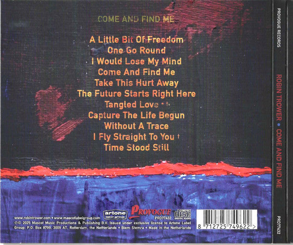 Robin Trower : Come And Find Me (CD, Album)
