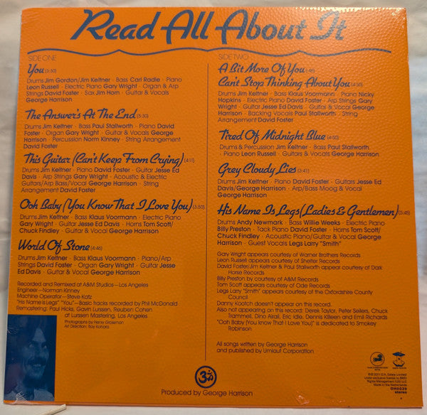 George Harrison : Extra Texture (LP, RE, RM)