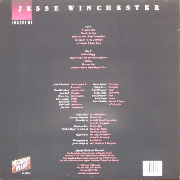 Jesse Winchester : Humour Me (LP, Album, Ele)