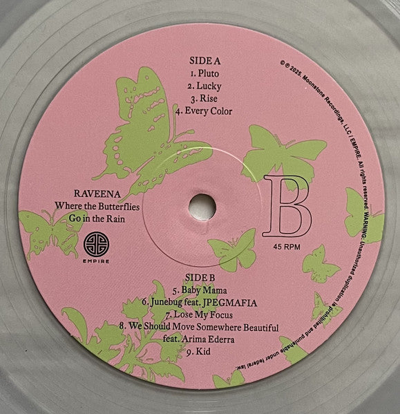 Raveena (2) : Where Where the Butterflies Go in the Rain (Deluxe) (2xLP, Album, Cle)