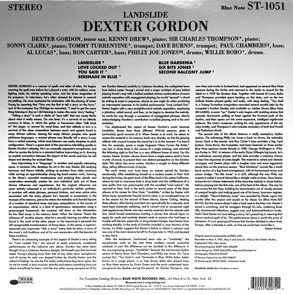 Dexter Gordon : Landslide (LP, Album, Mono, RE, 180)