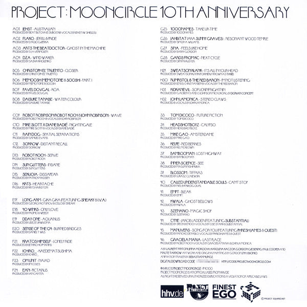 Various : Project: Mooncircle 10th Anniversary (4xLP, Comp, Ltd, Whi + Box)