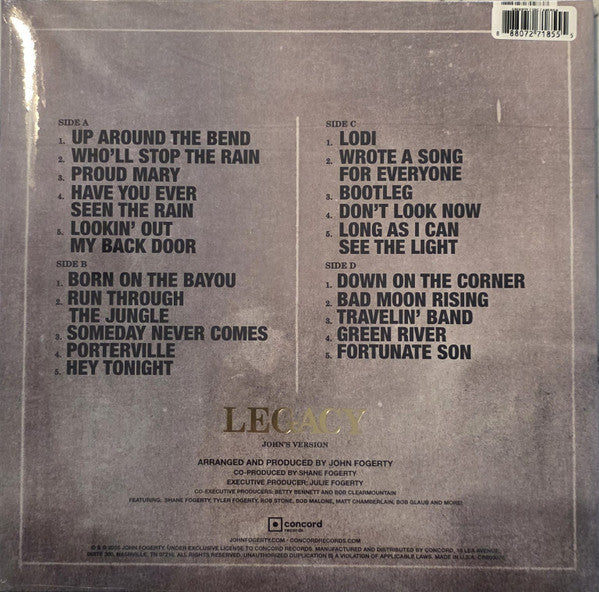 John Fogerty : Legacy: The Creedence Clearwater Revival Years (John's Version) (2xLP, Album, Lib)