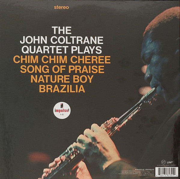 The John Coltrane Quartet : The John Coltrane Quartet Plays (LP, Album, RE, 180)
