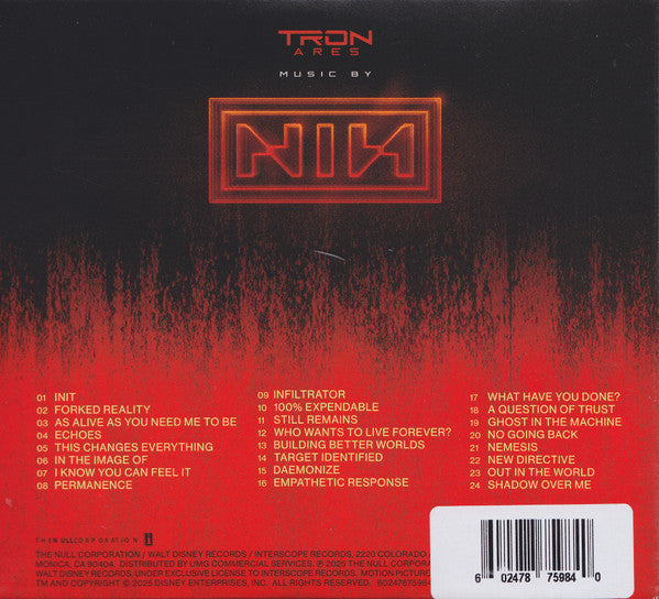 Nine Inch Nails : Tron: Ares (Original Motion Picture Soundtrack) (CD, Album)