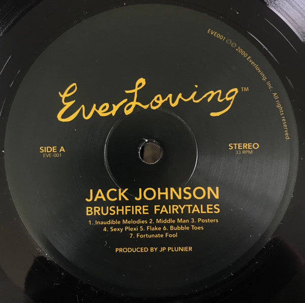 Jack Johnson : Brushfire Fairytales (LP, Album, RE, RM, 180)