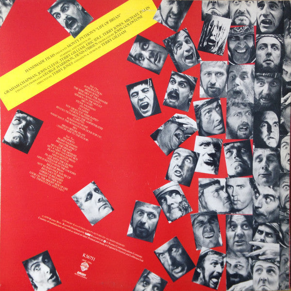 Monty Python : Monty Python's Life Of Brian (Original Motion Picture Soundtrack) (LP, Album, RE, RP, Yel)